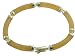 Yellow Jade Curved Bar Single-Row Bracelet, 14k Gold