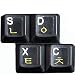 HQRP Korean Keyboard Stickers on Transparent Background for All PC, Mac Desktops & Laptops with Yellow Lettering