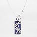 Sterling Silver Dragonfly Pendant with Purple Patina Finish on a 16