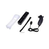 Built in Motion Plus Inside Remote + Nunchuck Controller For Nintendo Wii Black