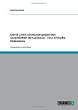 David Lewis Einw�nde gegen den sprachlichen Aktualismus - Eine kritische Diskussion