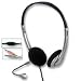 Casque audio avec microphone et contr�le du volume - pour Skype, MSN, PC, Chat - Argent