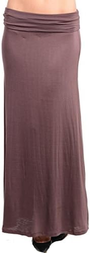 2LUV Plus Women's Plus Size Folded Waist Maxi Skirt