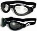 2 TWO Motorcycle Goggles Motorcyle Googles Day Night They Fold in Half for Easy Stora...