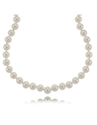 White Pearl Necklace with 14k Gold Girls or Ladies New