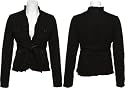 DOLLHOUSE Belted Cargo Pocket Jacket W/ Pleated Trim [6764A], Black
