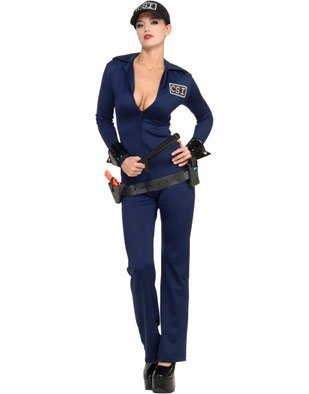 Women's Adult Criminal Investigator Sexy CSI Police Officer Costume