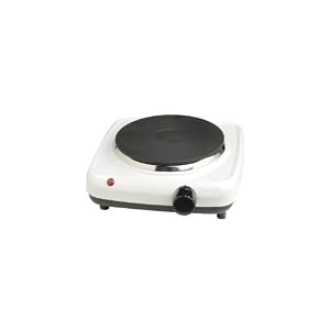 Maxi-Matic ESB-301F Elite Cuisine Single Cast Burner 1000-Watt Hot Plate, White by Maximatic