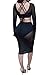 Women's See Through Sheer Mesh Crop Top Skirt 2 Pieces Dress Outfits M Black