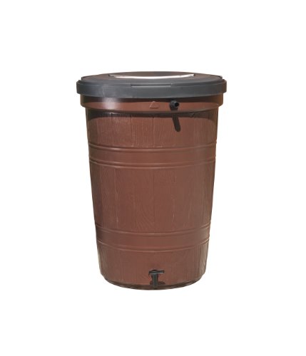 RTS Home Accents 5511-000100-5600 53-Gallon Rain Water Collector - Brown