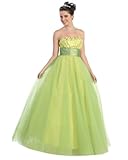 IMAGE OF Ladies Sheer Covered Green Quinceanera Dress