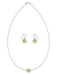 Peridot jewelry set, Sweet Green Grapes - Peridot Necklace and Earrings Jewelry Set