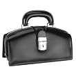 Pratesi Black Italian Calf Leather Mini Doctor Style Bag w/ Lighting