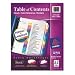 Avery Ready Index Table of Contents Dividers, 26-Tab, 1 Set (11125)