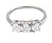 Certified 1.08 Carat I I1 Round Cut Diamond Trilogy 3Stone Ring in 18ct Solid White Gold