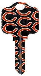 Chicago Bears Kwikset KW1 House Key