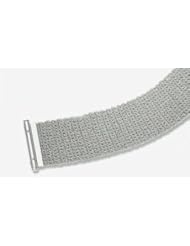 25mm 14k White Gold Mesh Bracelet 7"