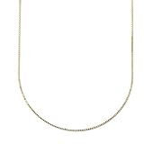 14k Yellow Gold .8mm Box Chain Necklace, 20