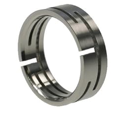 316L Stainless Steel Ring with line Ring. Width: 8mm
