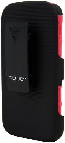 Cell Xcessories Tough Rugged Layered Hybrid Belt Clip Holster Case for Samsung Galaxy S2 SII T989 Hercules (Red / Black)