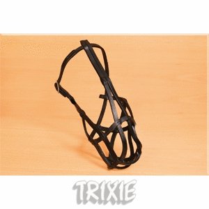 Maulkorb aus Zügelleder, M, TRIXIE – Nasenumfang 17 cm, Schnauzenumfang 23 cm