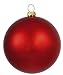 Matte American Red Commercial Shatterproof Christmas Ball Ornament 4" (100mm)