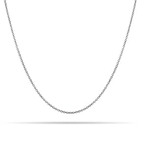 Sterling Silver Rolo Rhodium Chain: Eve's Addiction: Jewelry