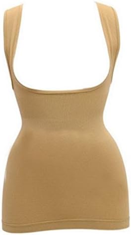 NSSTAR Women Sexy Weight Loss Slimming Corset Shaper Vest Underwear Breast Waist Tummy Body Shaper Shapewear (M, Nude)