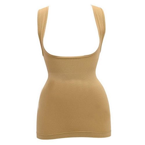 NSSTAR Women Sexy Weight Loss Slimming Corset Shaper Vest Underwear Breast Waist Tummy Body Shaper Shapewear (M, Nude)