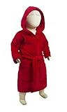Hooded Kids Bathrobes for Girls and Boys, Terry Cotton Cover Up Robe