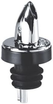 Liquor Pourer Deluxe Chrome Spout With Black Collar, 12 per bag, 12/BG