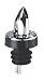 Liquor Pourer Deluxe Chrome Spout With Black Collar, 12 per bag, 12/BAG