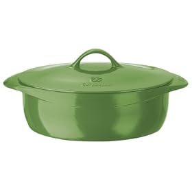 Calphalon Enamel Cast Iron 8 Quart Oval Dutch Oven, Chive Green by Calphalon