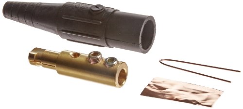 Marinco CLS20MB-A CLS Series Cam Type, Series 16 Inline, Single Pin Connector, 400 Amp, 600 Volt, #2 - 2/0 AWG, Male - Black (A)
