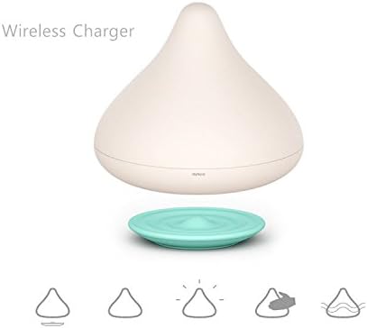 Tentek Stylepie Multifunctional Wireless Charging Waterproof 3 Modes Chocolate Shape Decorative LED Night Lamp, With Built-in Lithium Battery（Christmas Gift of New technology and Novelty） (White)