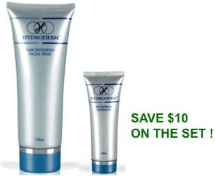 Hydroderm Intensive 2 Piece Skin Cleansing System (Skin Restoring Facial Wash 120ml and Microbead Exfoliant 30ml)