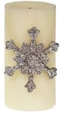 4 Inch Resin Snowflake Candle Pin ornament
