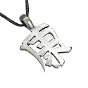 Chinese Good Health Symbol Pewter Pendant Necklace