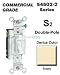 54502-2I Leviton Double-Pole Toggle Switches