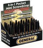 GENERAL TOOLS MFG #744DB 4 In 1 Pock Screwdriver