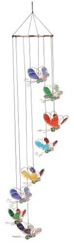 Red Carpet Studios Ltd. Spiral Tunes Suncatchers Butterfly Mosaic Mobile