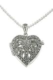 Marcasite Set Silver Locket