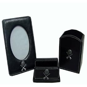 Golf Gifts and Gallery 3 Pc Leather Desk Set