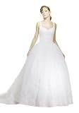 Luxeblue Sleeveless Ballgown Lace Wedding Dress With Bow