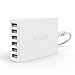 Aukey 50W / 10A 6 Ports Multi Ports USB Charging Station Wall Charger for Smartphone & USB-Powered Devices - White RS.2399.00