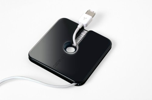 1x Cableyoyo de bluelounge – Enrouleur de câble noir pour ordinateur portables, iPod, iPhone, Apple, Mac etc.