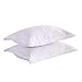 MarCielo 2-Piece Embroidered Pillow Shams, King Decorative Microfiber Pillow Shams Set, King Size (White)
