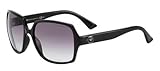 IMAGE OF EMPORIO ARMANI SUNGLASSES DESIGNER FASHION EYEWEAR WOMENS AUTHENTIC SHINY BLACK FRAME |GREY SHADED LENS 2011 MODEL EA9613 D28