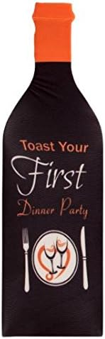 First Dinner Party - Toast The Firsts Wine Bottle Cover - Bridal Shower Gift - 1 piece