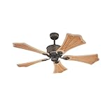 Westinghouse 72443 Oak Harbor 56 inch Five-Blade Ceiling Fan, Oil Rubbed Bronze with Imperial Light Maple Blades